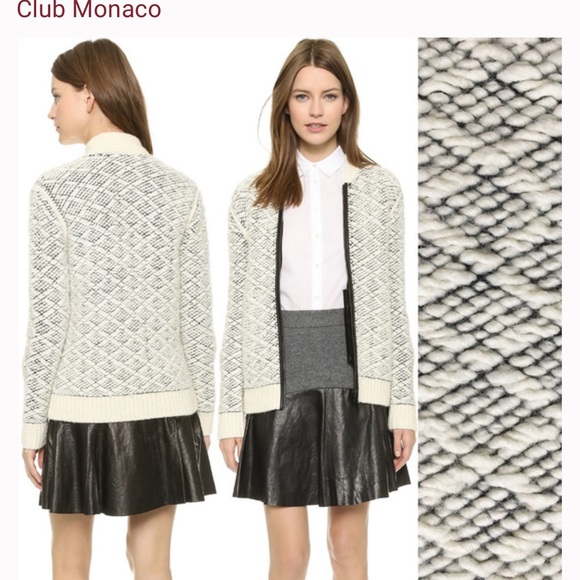 Club Monaco Sweaters - CLUB MONACO Lana Jacket Cardigan Sweater Bomber